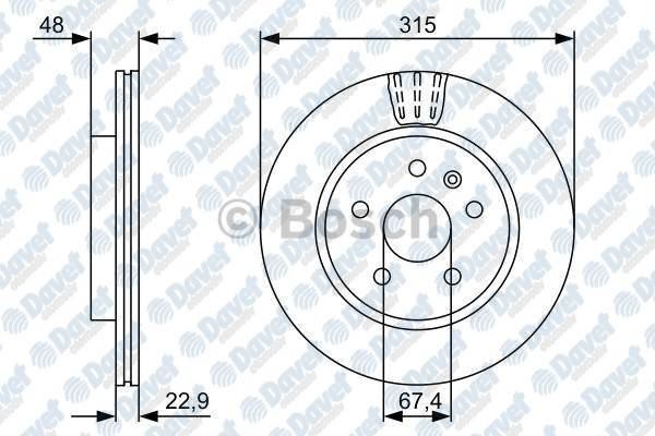 BOSCH 0986479C71 Fren Diski Arka 315mm Opel Insignia 08> (17jant 18 Jant)